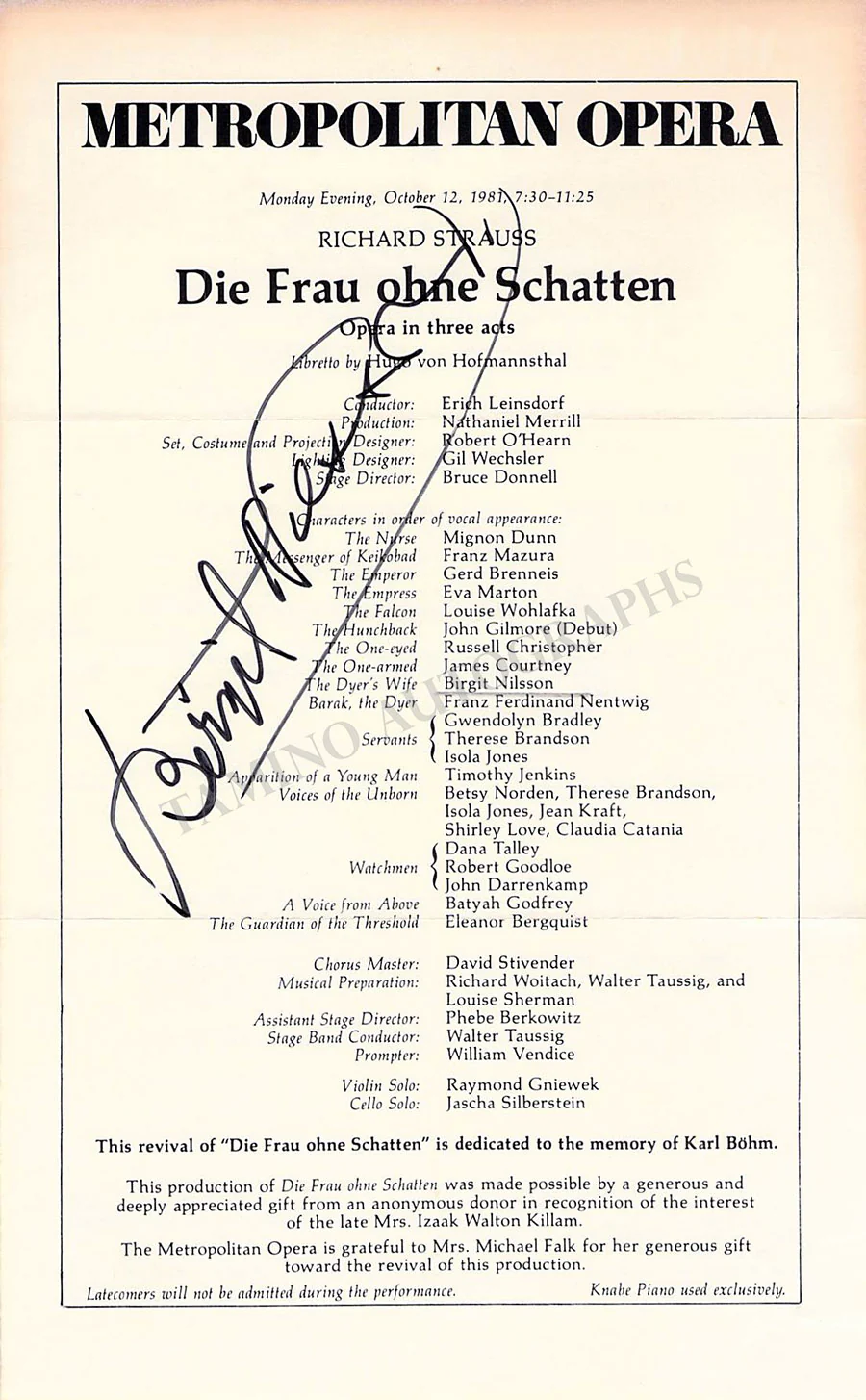 Opera Singers Signed Cast Pages – Lot of 86 - Image 7