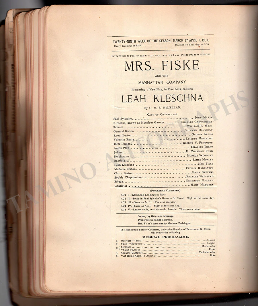 Opera & Theater Scrapbook - Collection of 80+ Clips & Programs New York 1882-1910 - Image 4