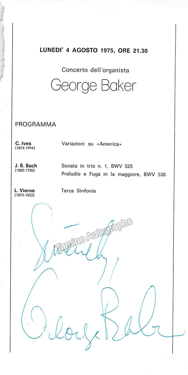 Organists - Lot of 12 Signed Program Pages - Image 4