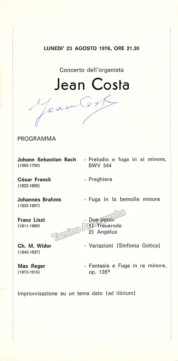 Organists - Lot of 12 Signed Program Pages - Image 9