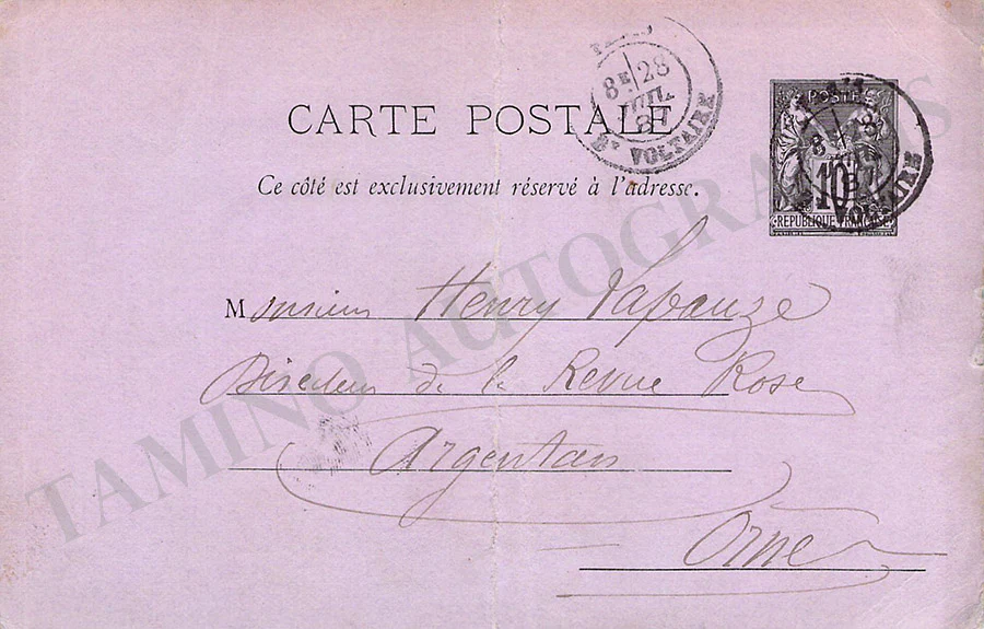 Metenier, Oscar - Set of 4 Autograph Letters Signed 1887 - Image 4