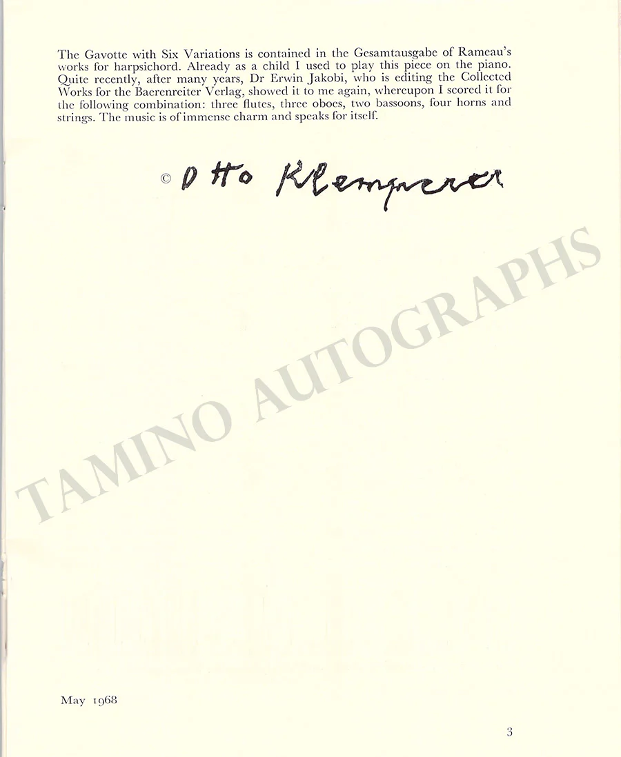Klemperer, Otto - Lot of 4 Programs - Image 8