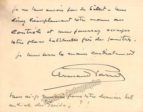 Parent, Armand - Set of 2 Autograph Notes Signed - Image 2