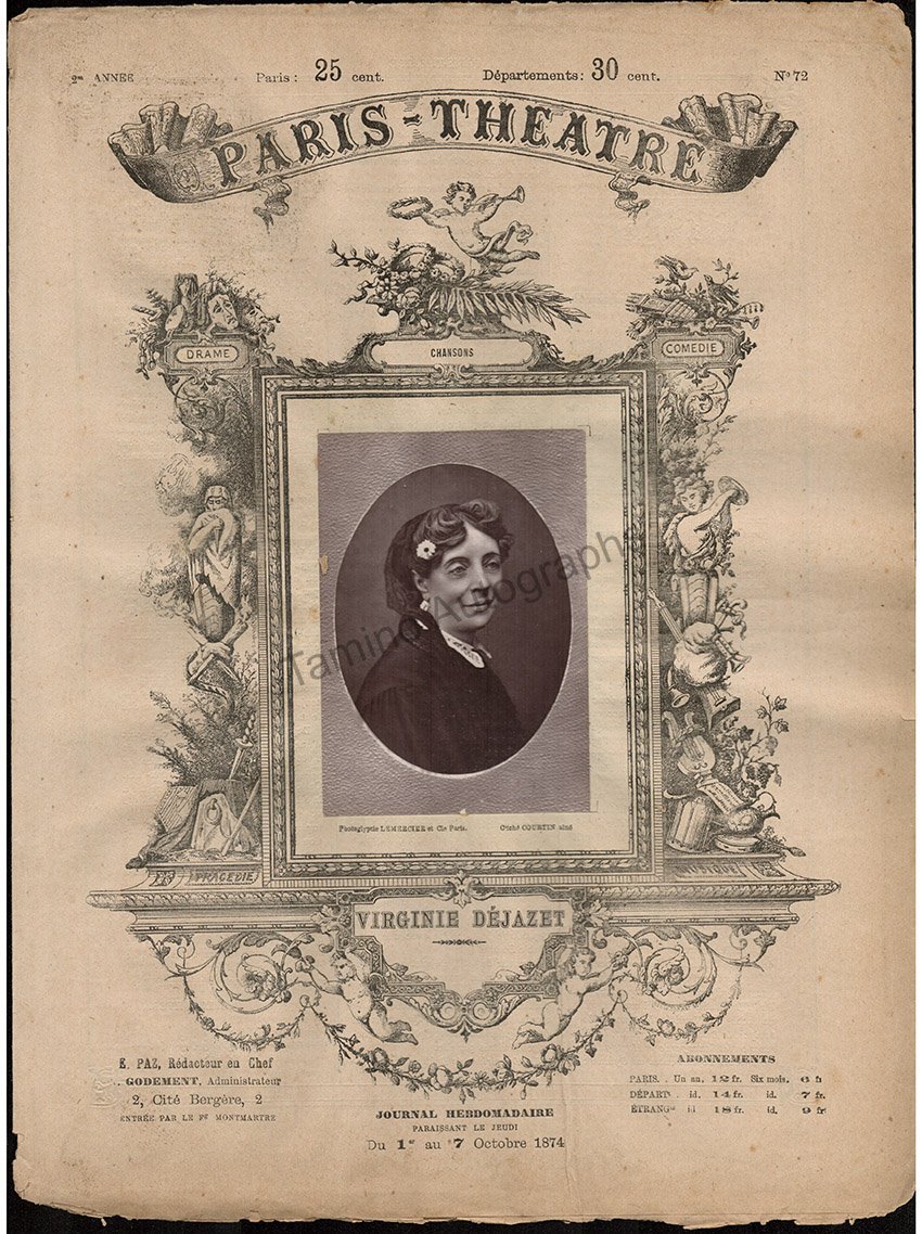 Paris-Theatre Magazine - Lot of 10 Magazines with Woodbury-type Photos 1874 - Image 10