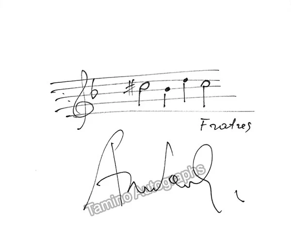Part, Arvo - Signed Album Page + 1 Autograph Musical Quote Signed - Image 2