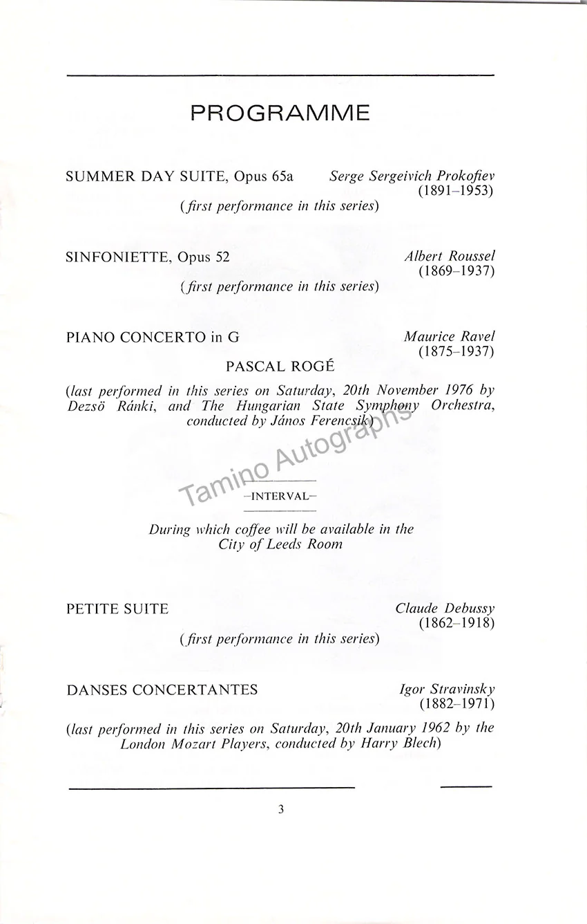 Roge, Pascal - Pommier, Jean-Bernard - Double Signed Program Leeds 1978 - Image 4