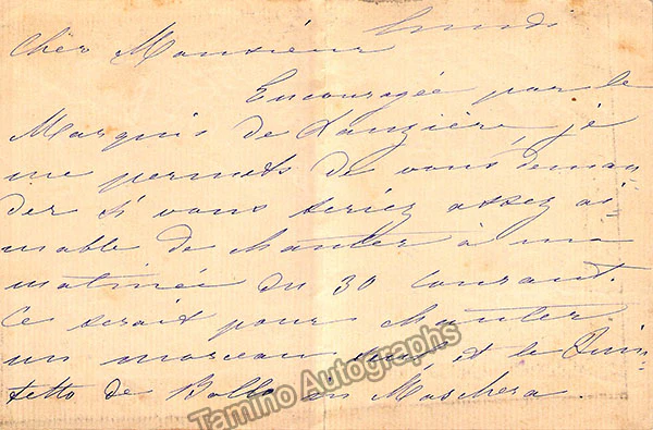 Patti, Carlotta - Set of 2 Autograph Letters Signed - Image 2