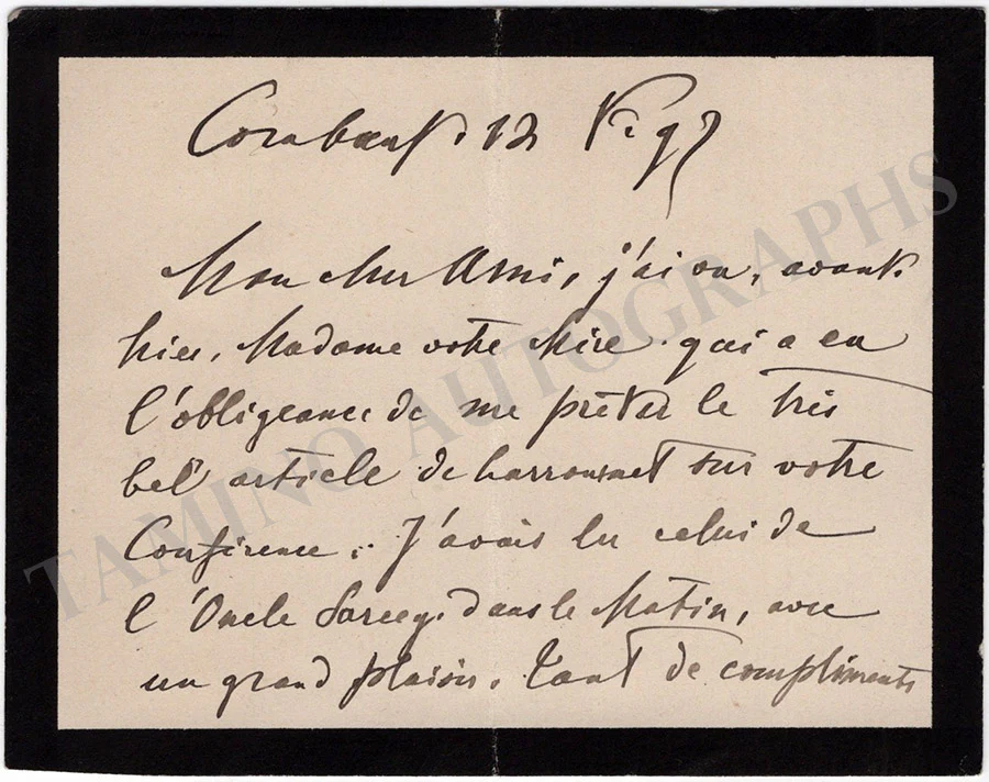 D'Ivry, Paul de Richard - Set of 2 Autograph Letters Signed - Image 3