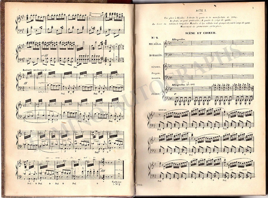 Lherie, Paul - Signed "Carmen" Score - Image 3