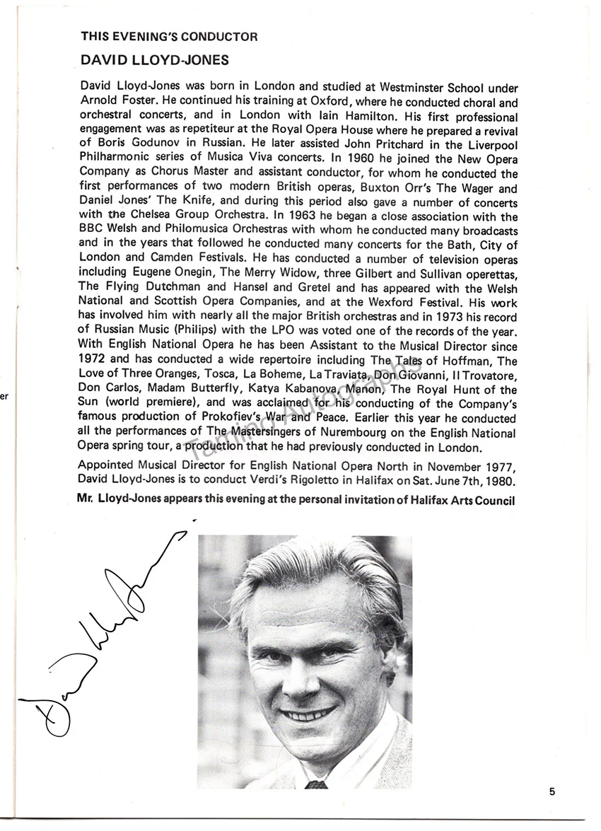 Tortelier, Paul - Signed Program Halifax 1980 - Image 2