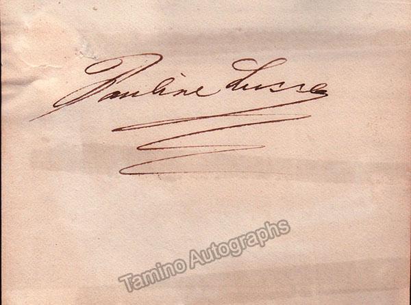 Lucca, Pauline - Autograph Manuscripts (Various Options) - Image 8