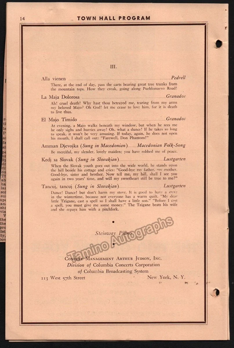 Pauly, Rose - Signed Program New York 1939 - Image 5