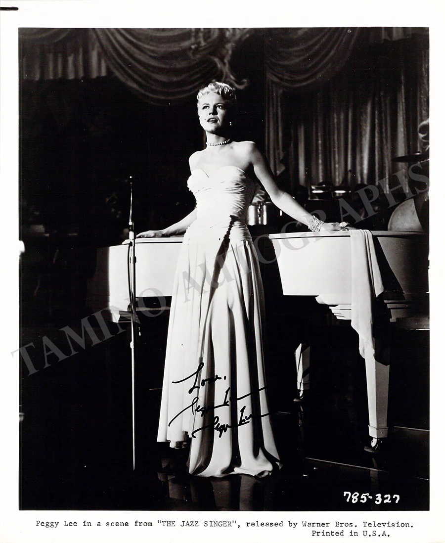 Lee, Peggy - Signed Photograph "The Jazz Singer"
