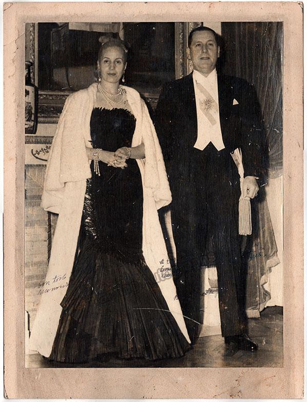 Peron, Eva - Peron, Juan - Large Double Signed Photo