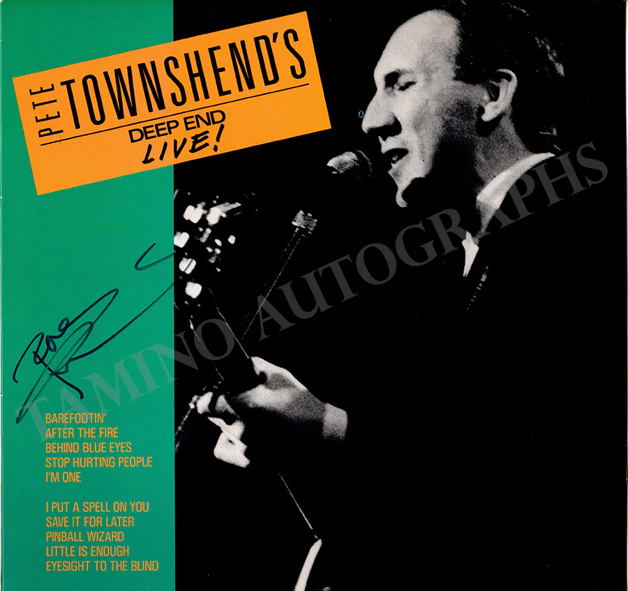 Townshend, Pete - Signed LP Record "Deep End Live!"