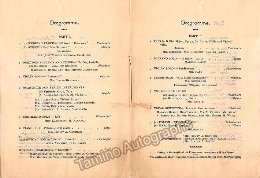 Philadelphia Symphony Society - Lot of 19 Unsigned Programs 1893-1901 - Image 8