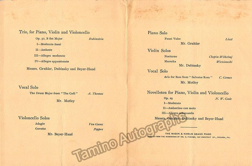 Philadelphia Symphony Society - Lot of 3 Programs 1896-1899 - Image 2