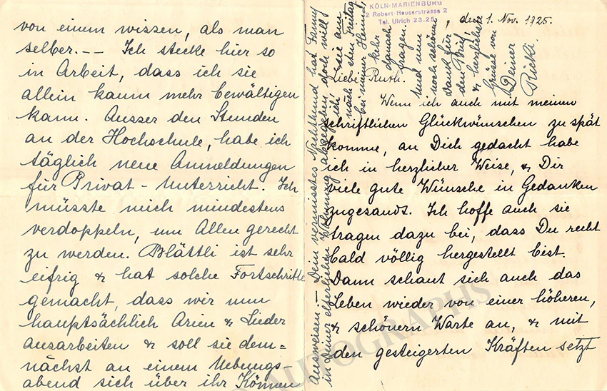 Philippi, Maria - Autograph Letter Signed