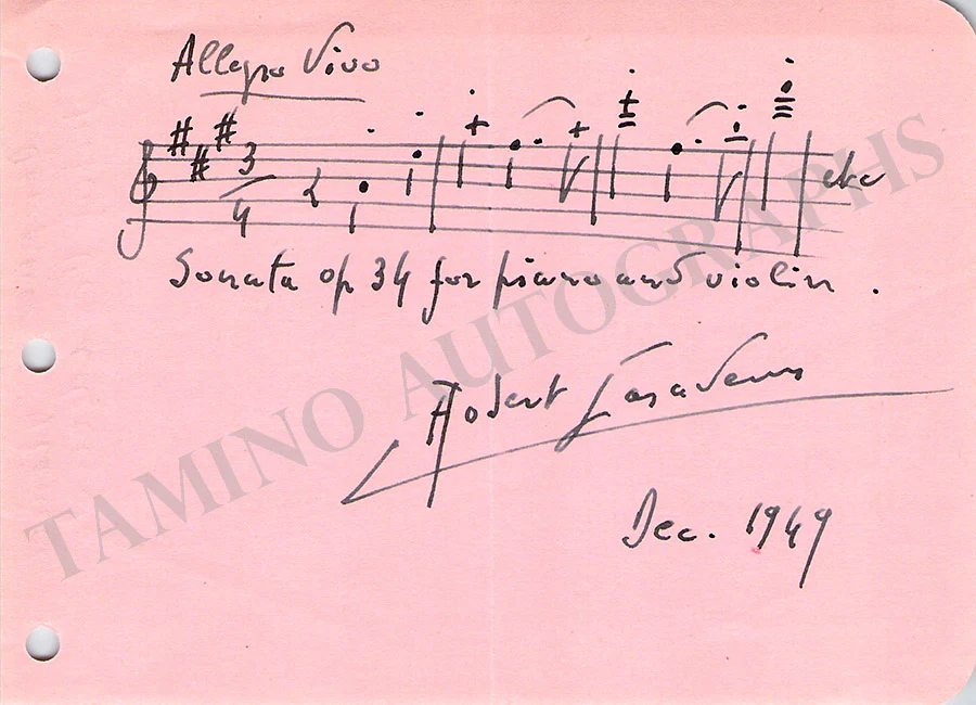 Pianists & Organists - Lot of 80+ Signed Album Pages - Image 65