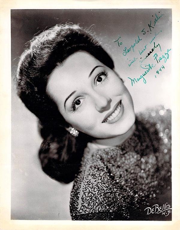 PIAZZA, Marguerite (Various Autographs) - Image 2
