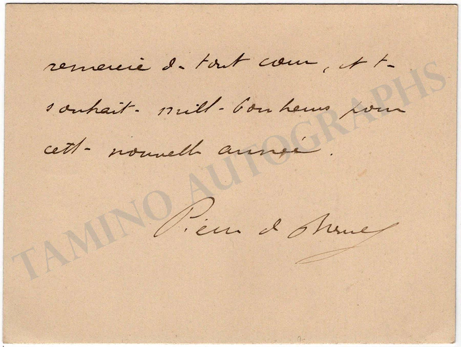 De Breville, Pierre - Autograph Note Signed - Image 2