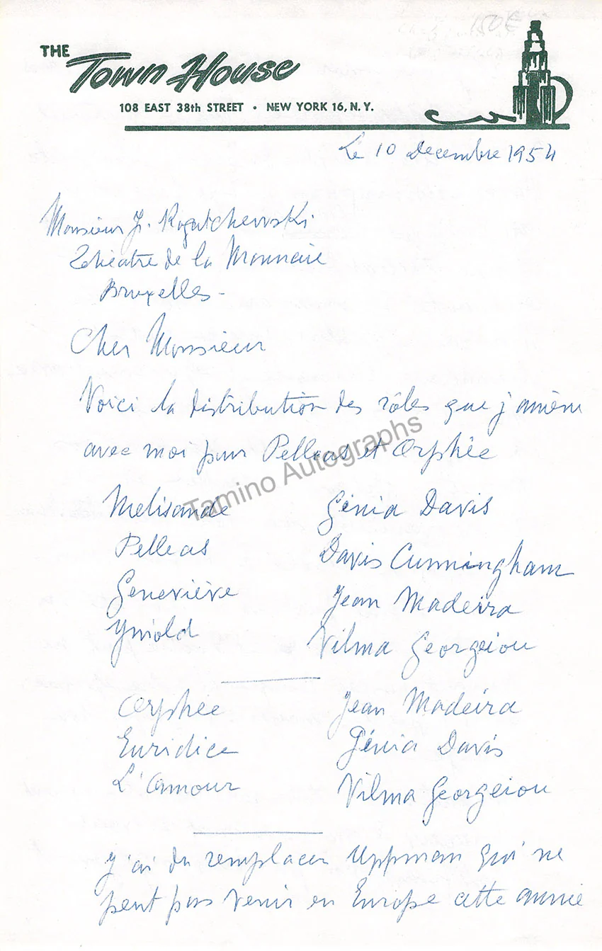 Monteux, Pierre - Set of 2 Autograph Letters Signed - Image 2