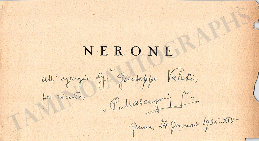 Mascagni, Pietro - Autograph Manuscripts (Various Options) - Image 4
