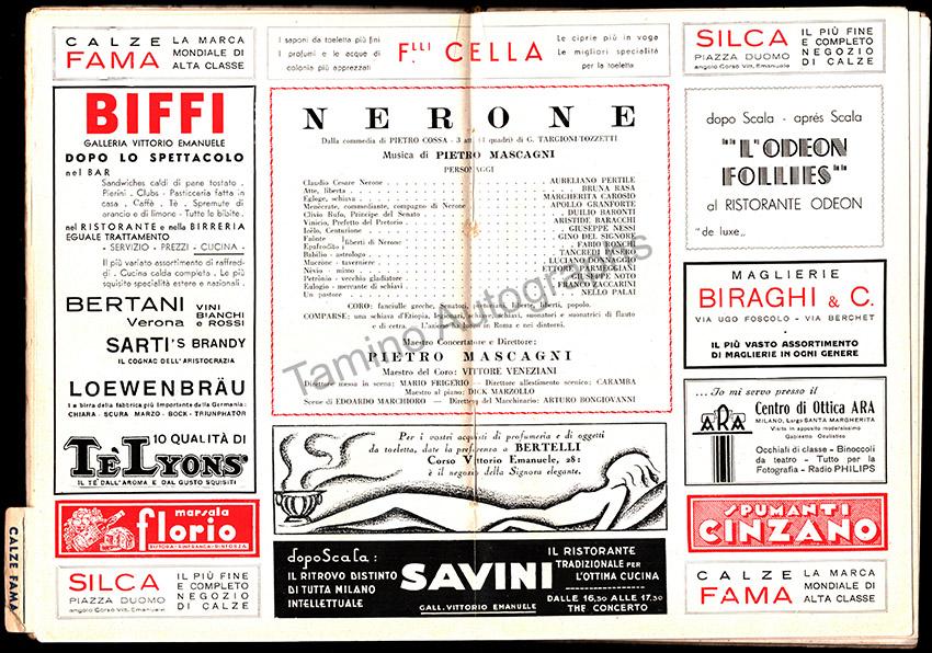 Mascagni, Pietro - Nerone World Premiere Program Signed 1935 - Image 3