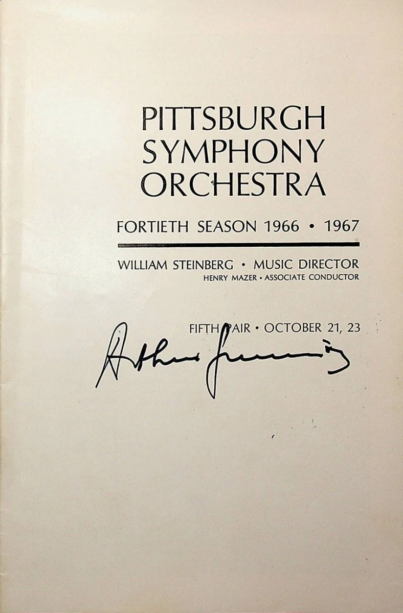 Pittsburg Symphony Orchestra - Signed Concert Programs 1966 - 1969 (Various Autographs) - Image 15