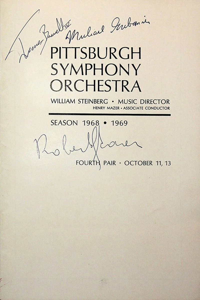 Pittsburg Symphony Orchestra - Signed Concert Programs 1966 - 1969 (Various Autographs) - Image 9