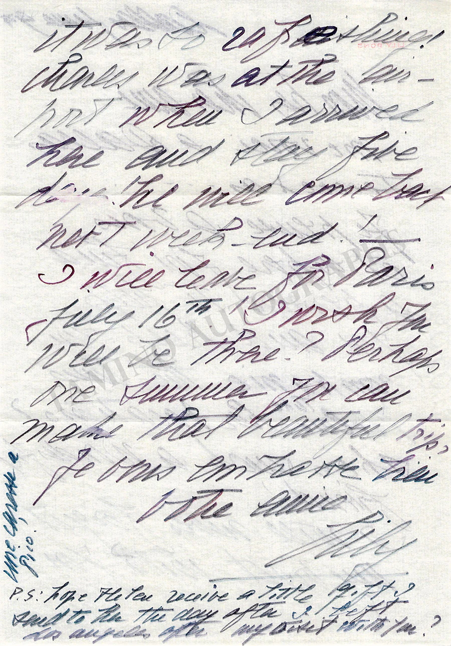 Pons, Lily - Autograph Letter Signed - Image 2