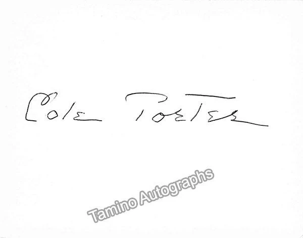 Porter, Cole - Signed Card 1969
