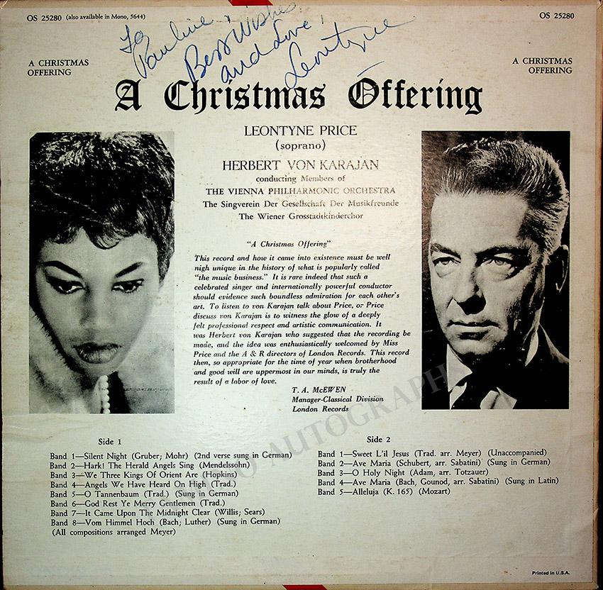 Price, Leontyne - Signed LP Record - Image 2