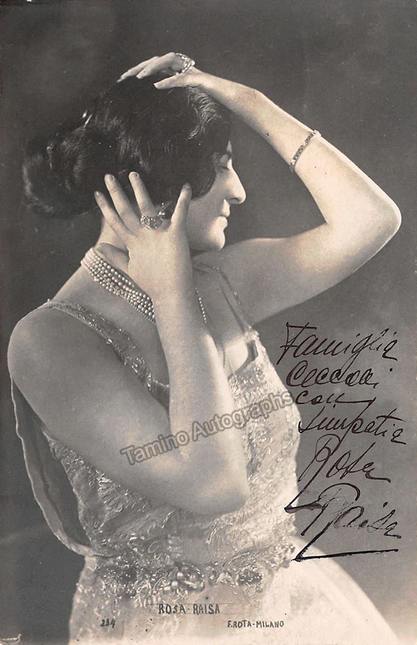 Raisa Rosa Signed Postcard Photograph – Turandot Creator Autograph
