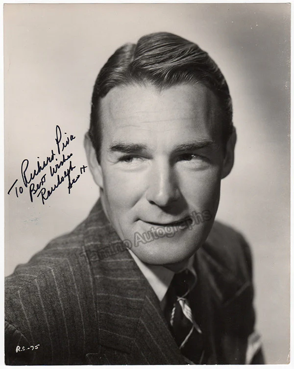 Scott, Randolph - Various Autographs
