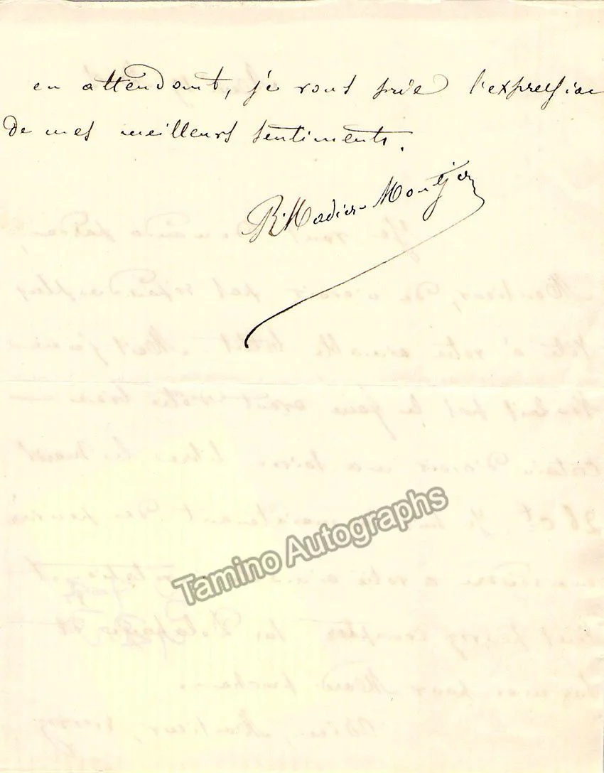 Madier de Montjau, Raoul - Set of 2 Signed Autograph Letters - Image 2