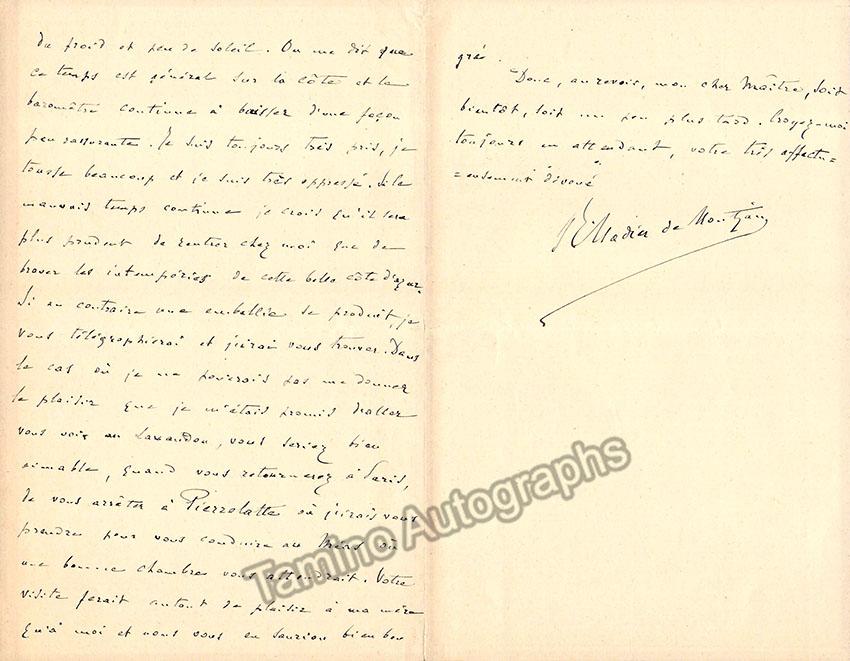 Madier de Montjau, Raoul - Set of 2 Signed Autograph Letters - Image 4