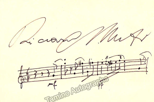 Muti, Riccardo - Various Autographs - Image 3