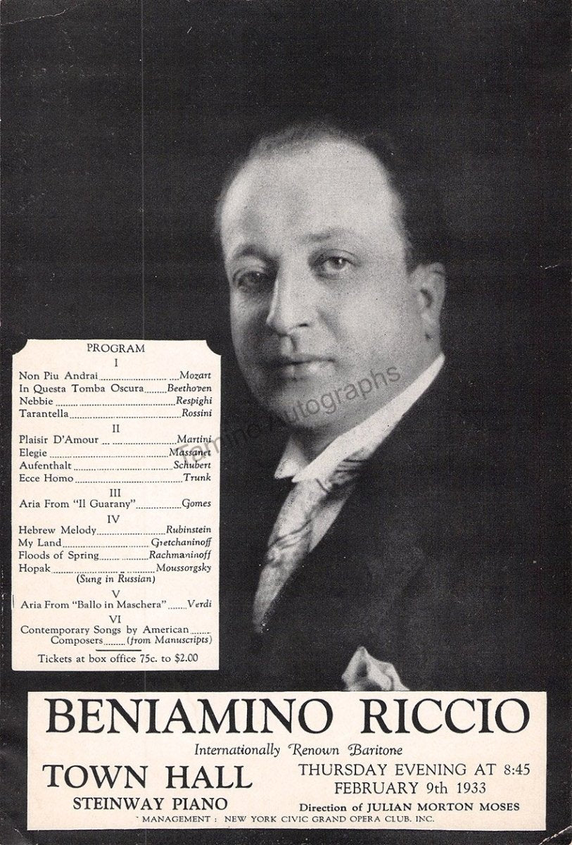 Riccio, Beniamino - Autograph Lot - Image 5