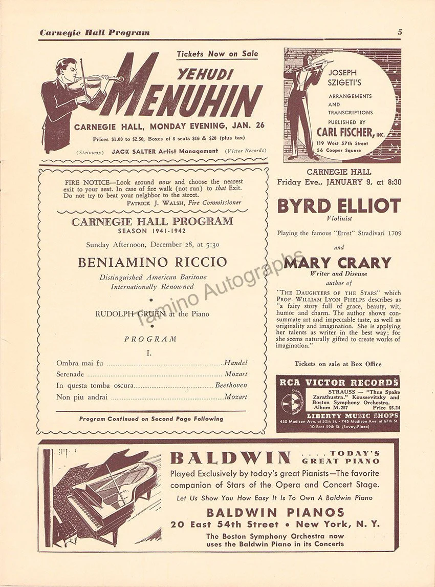 Riccio, Beniamino - Autograph Lot - Image 8