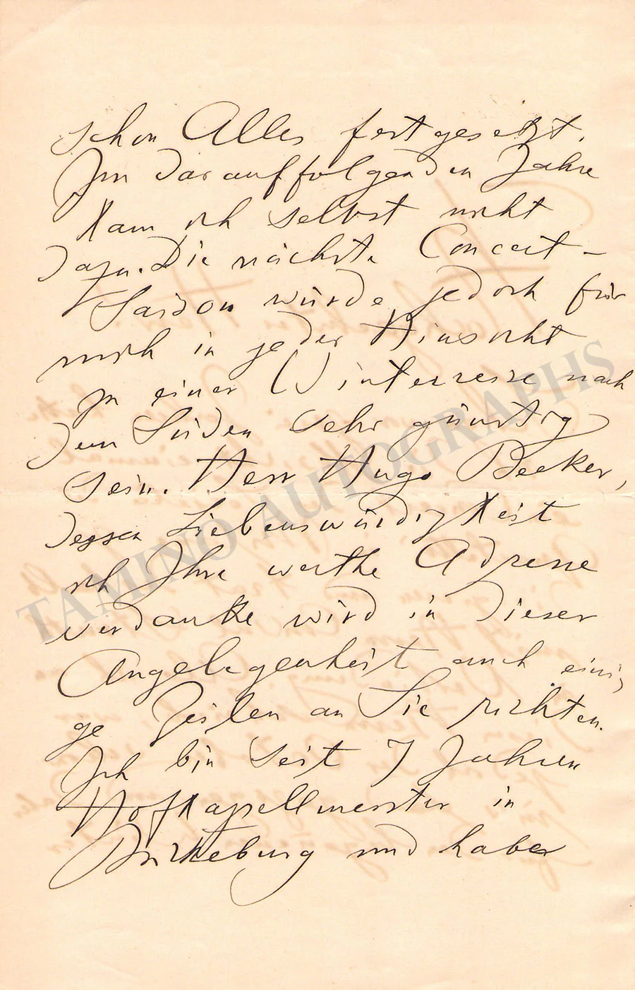 Sahla, Richard - Autograph Letter Signed 1895 - Image 2