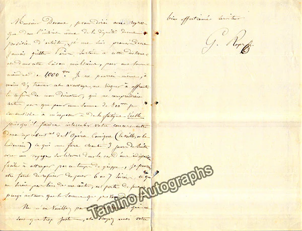 Roger, Gustave - 2 Autograph Letters Signed - Image 2