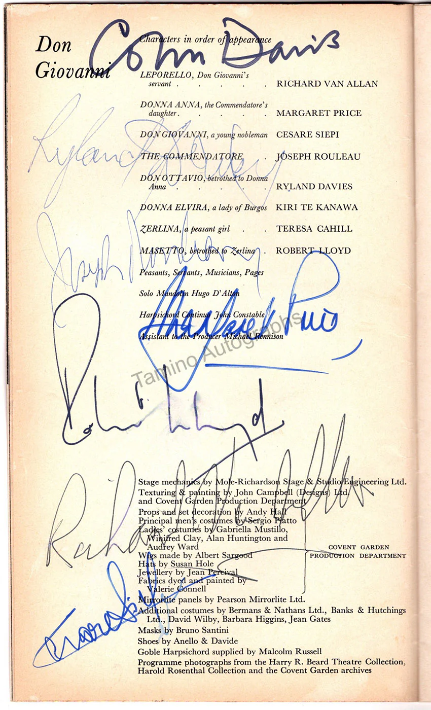 ROH Covent Garden - Signed Opera Programs 1947-1988 (Various Options IV) - Image 31
