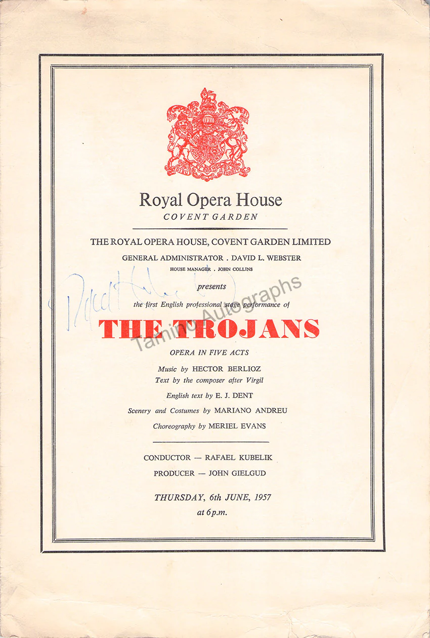 ROH Covent Garden - Signed Opera Programs 1947-1988 (Various Options I) - Image 41
