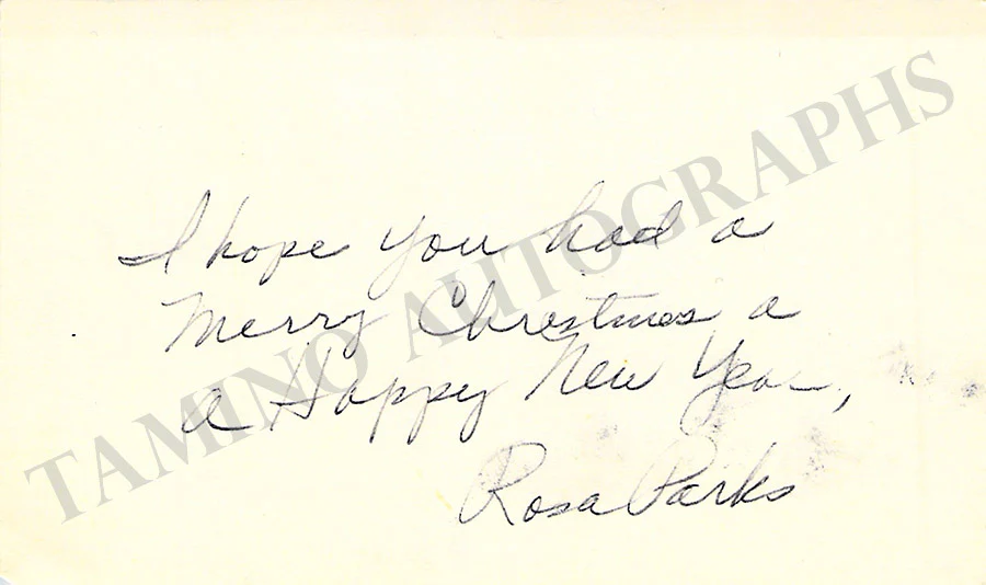 Parks, Rosa - Autograph Note Signed