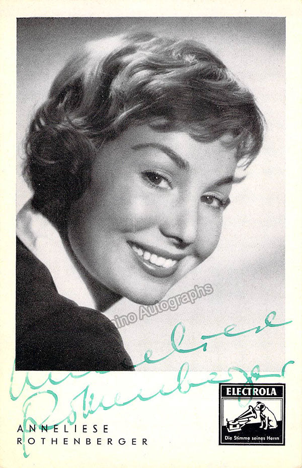 ROTHENBERGER, Anneliese (Various Autographs) - Image 34