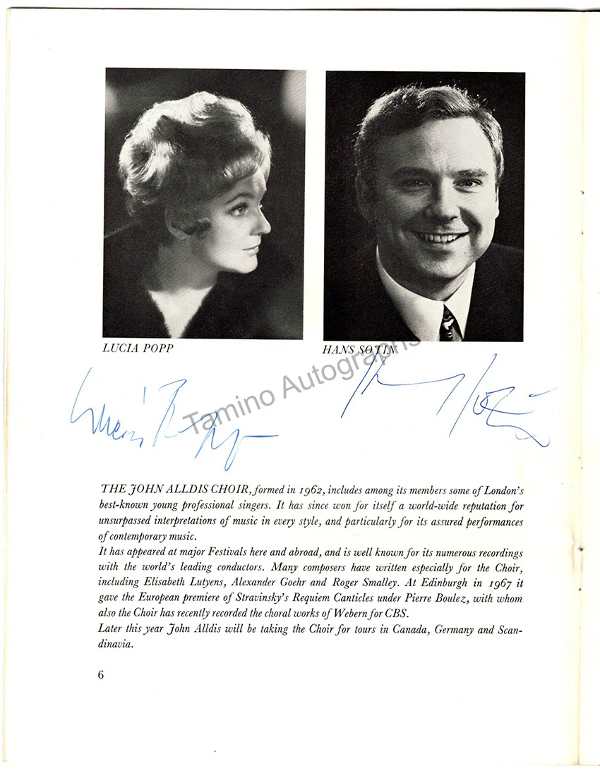 Royal Festival Hall - Signed Opera Programs (Various Options) - Image 27