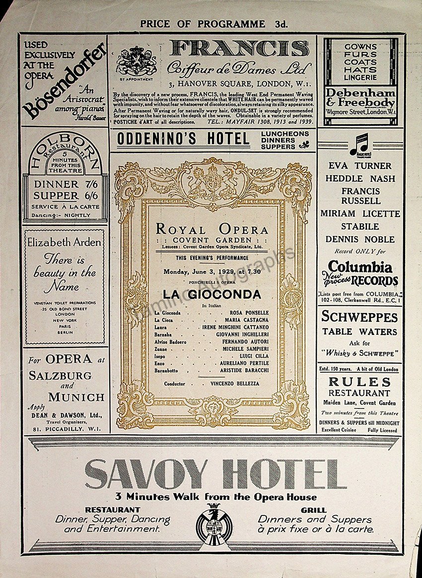 Royal Opera House at Covent Garden, London - Collection of 37 Opera Programs 1900-1940 - Image 15