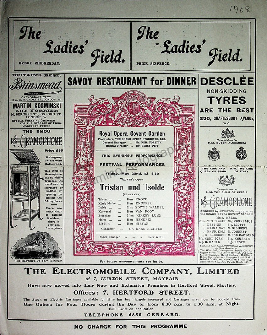 Royal Opera House at Covent Garden, London - Collection of 37 Opera Programs 1900-1940 - Image 33