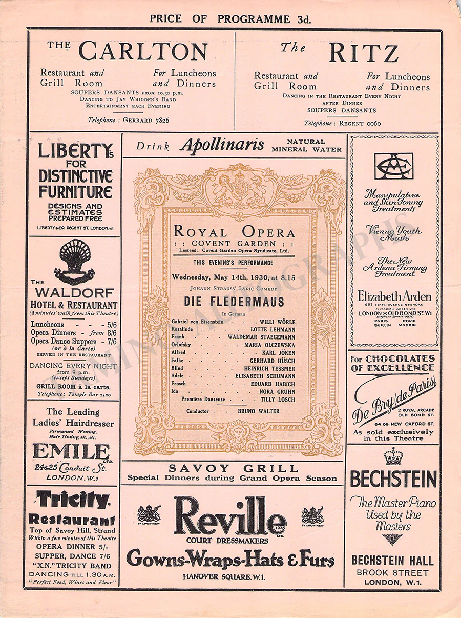 Royal Opera House Covent Garden - Set of 21 Opera Programs 1925-1937 - Image 21